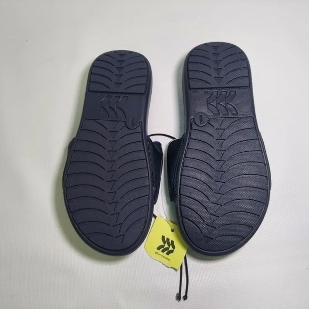 All In Motion Slides Boys 1‎ Blue Cushioned Recovery Pool Sandals Lightweight